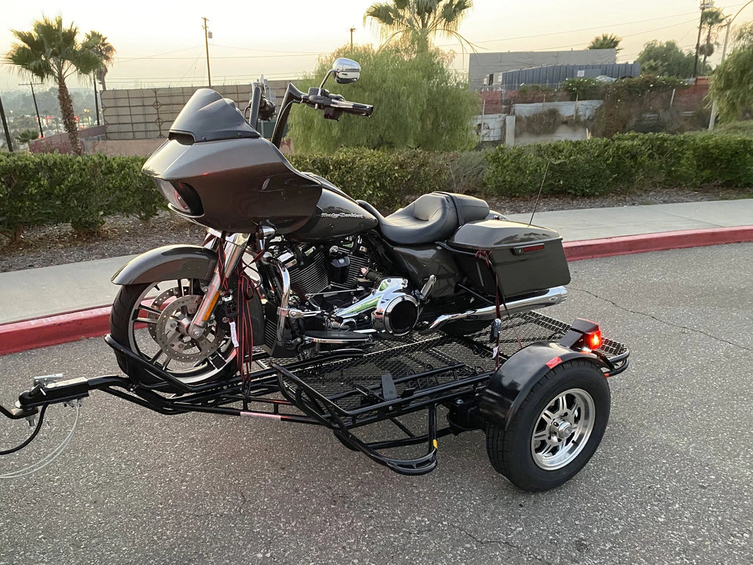 3-Rail Freestyle Motorcycle Trailer Stand, Store or Roll