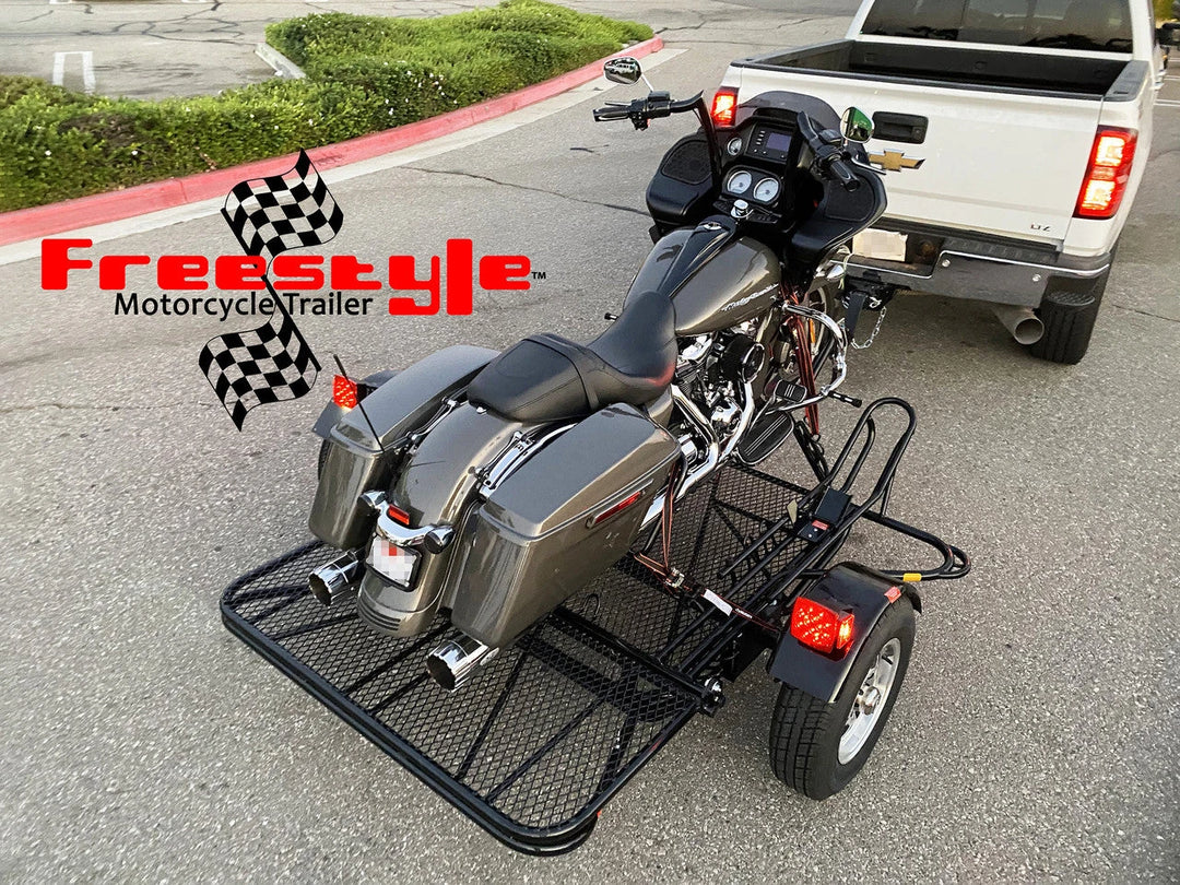 3-Rail Freestyle Motorcycle Trailer Stand, Store or Roll