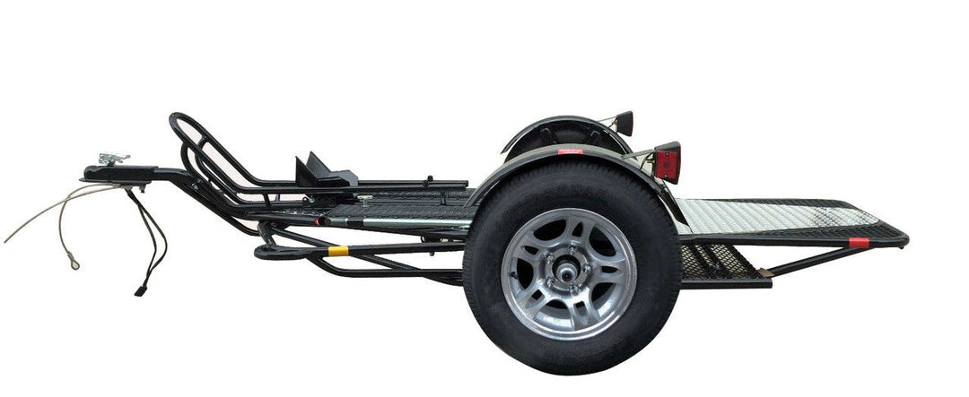Alpha Sport Single Ride-Up Folding Motorcycle Trailer