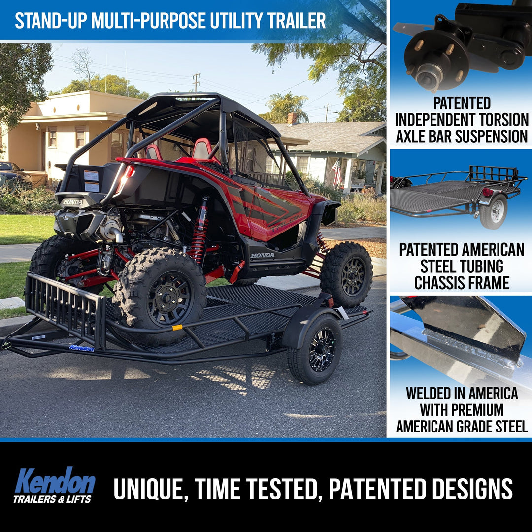 Refurbished Stand-Up™ Utility Trailer Folding Multi-Purpose Utility Trailers