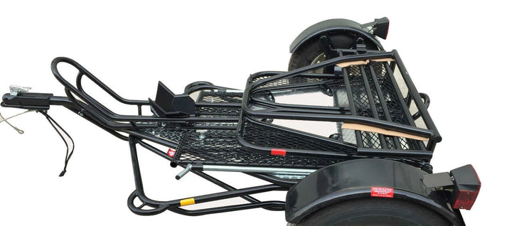 Alpha Sport Single Ride-Up Folding Motorcycle Trailer