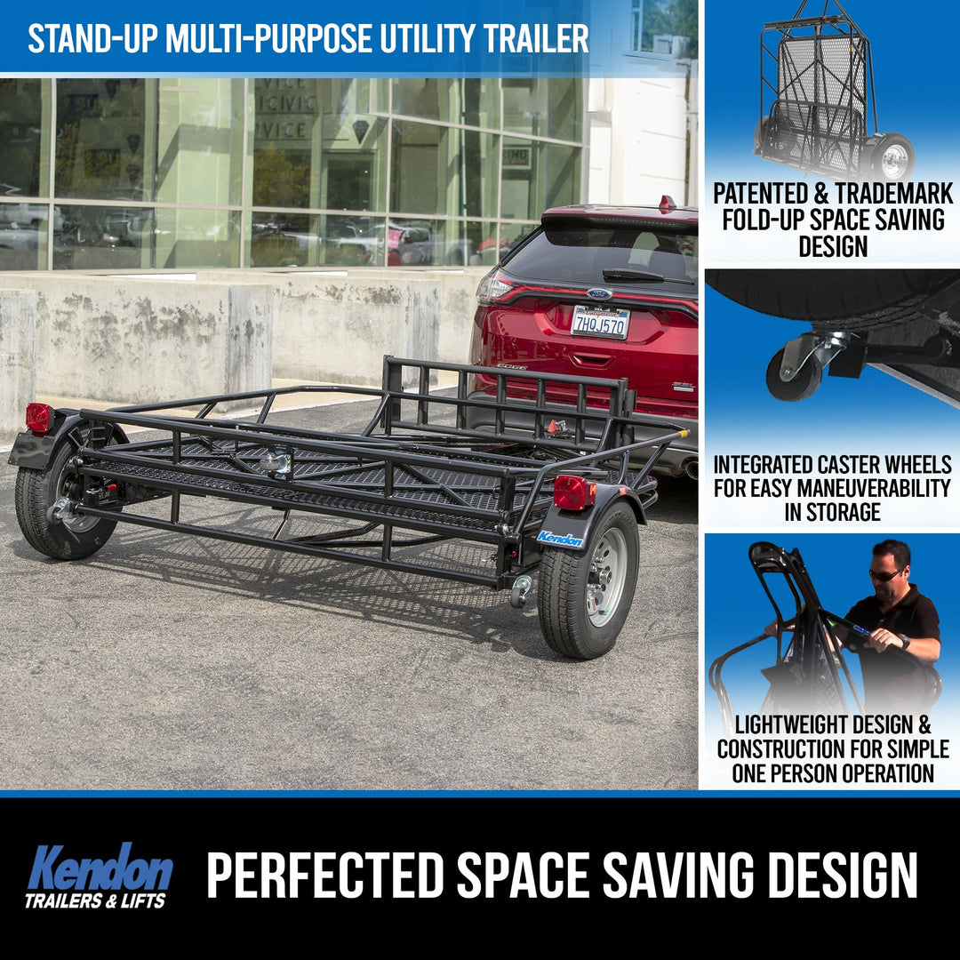 Refurbished Stand-Up™ Utility Trailer Folding Multi-Purpose Utility Trailers