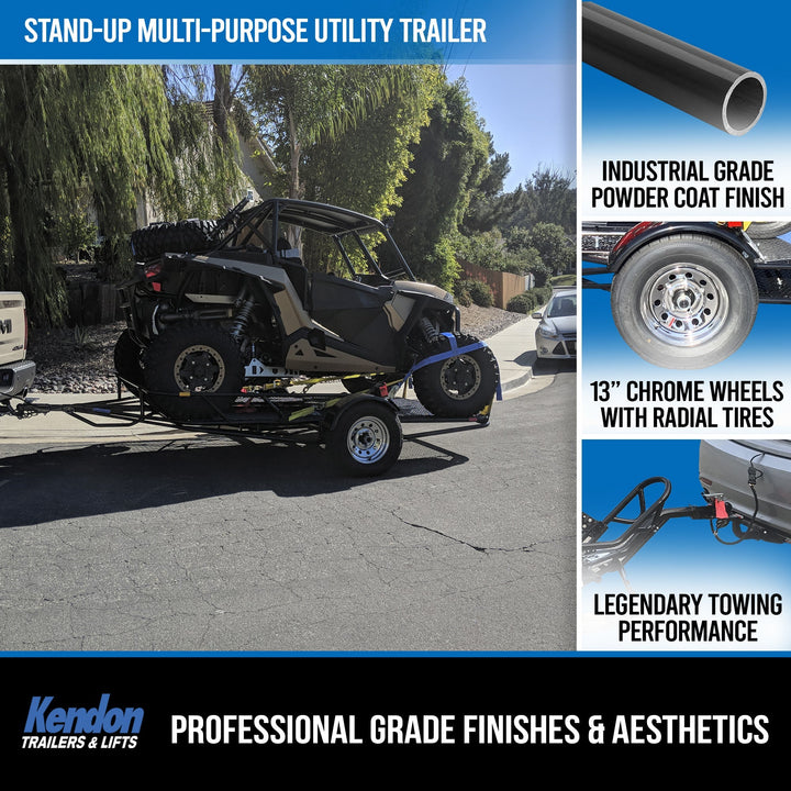 Refurbished Stand-Up™ Utility Trailer Folding Multi-Purpose Utility Trailers