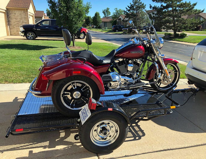 Trike and Spyder Ride-Up SRL Stand-Up Motorcycle Trailer