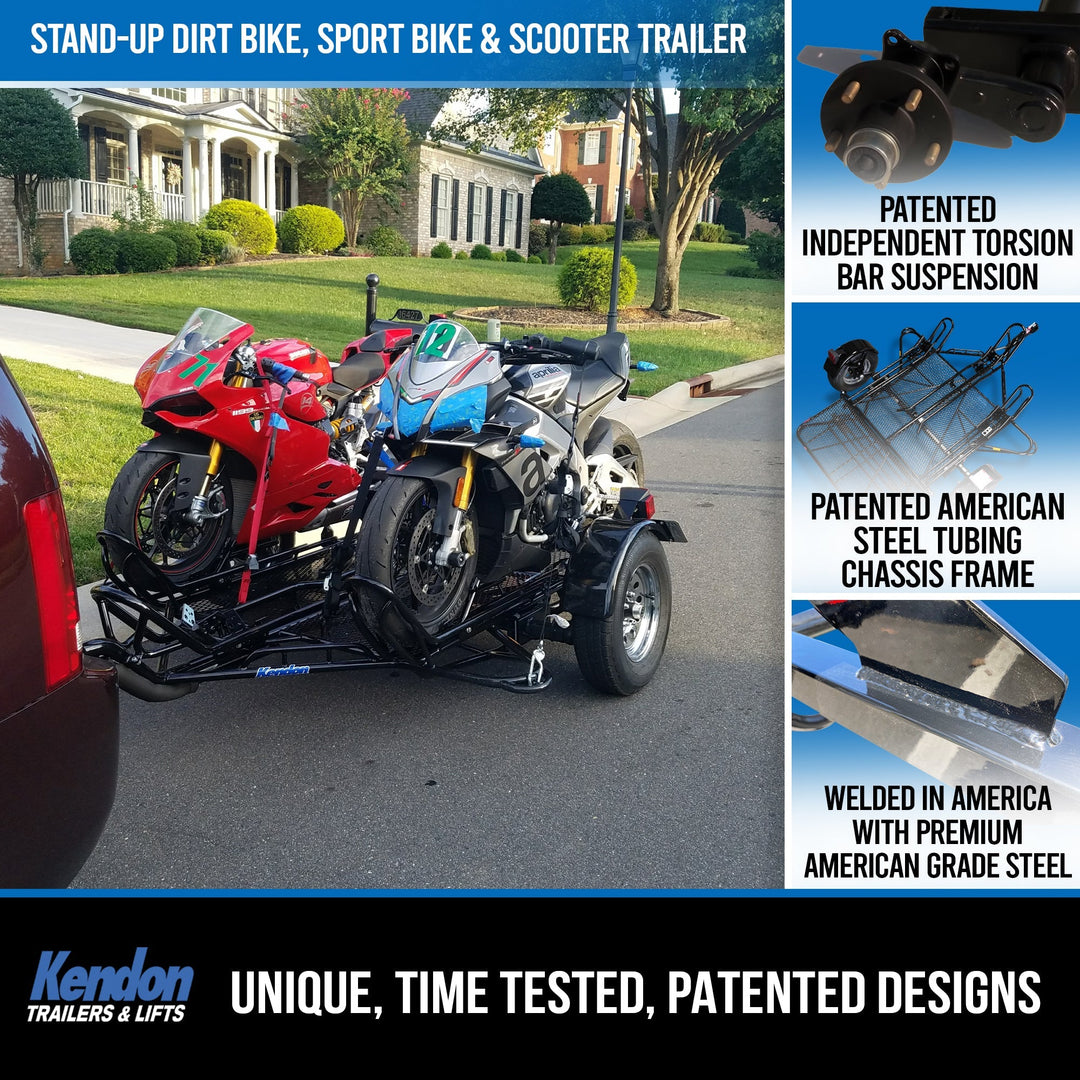 Refurbished Stand-Up™  Dirt Bike Trailer, Sport Bike & Scooter Trailer