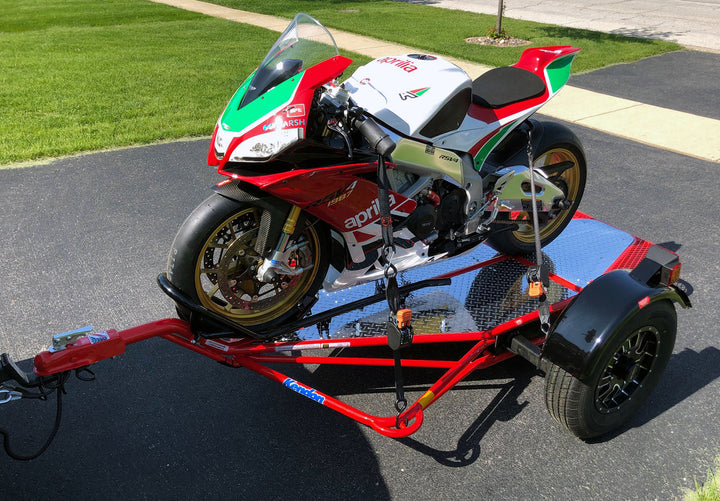Single Ride-Up SRL Stand-Up™ Motorcycle Trailer