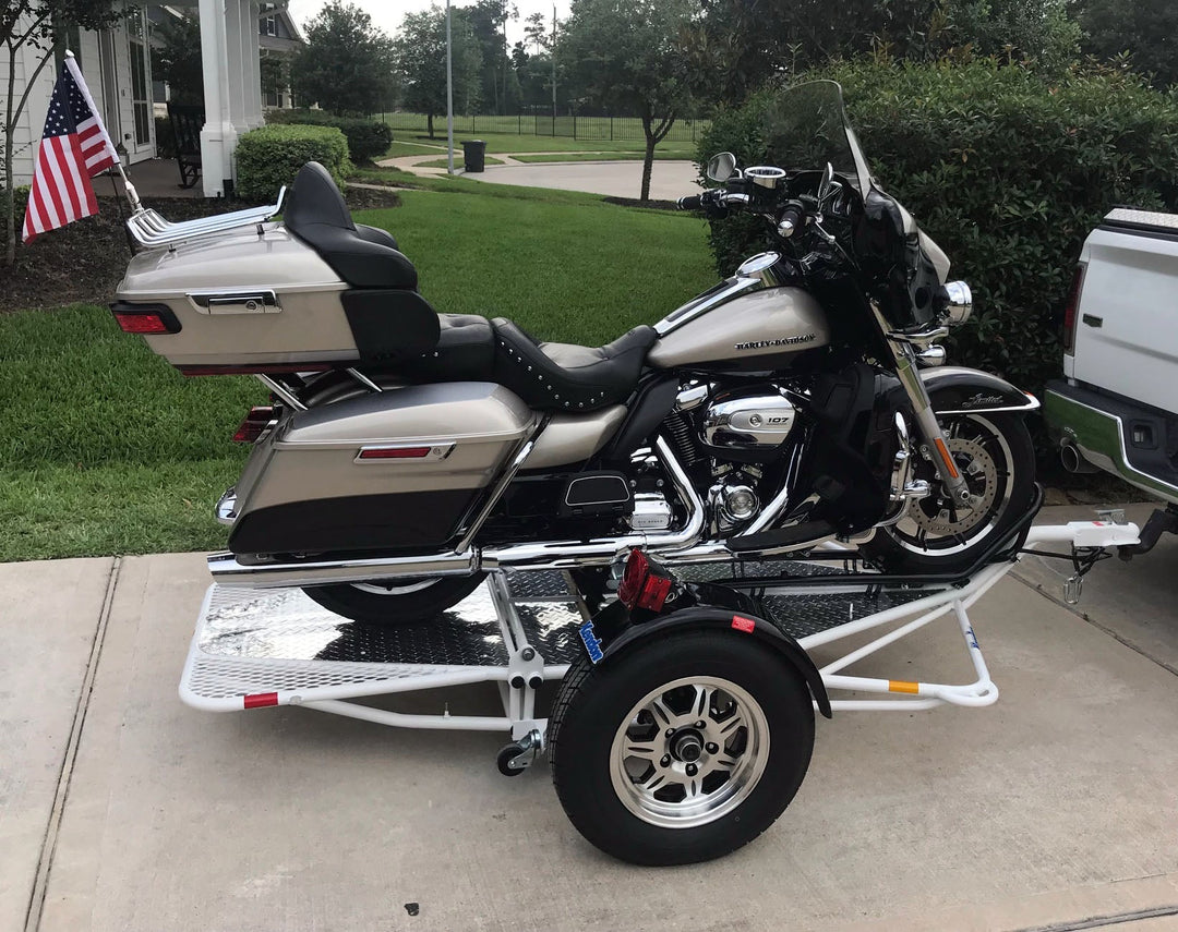 Single Ride-Up SRL Stand-Up™ Motorcycle Trailer