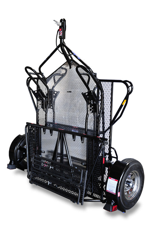 Dual Ride-Up SRL Folding Motorcycle Trailer